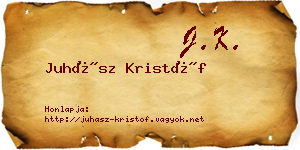 Juhász Kristóf névjegykártya