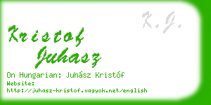 kristof juhasz business card